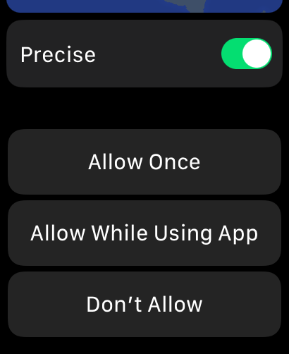 Fly Baby location access screen